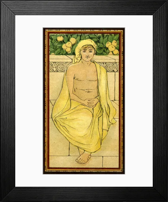 Framed Print : Perseus. Vintage engraving from 1883 showing a scene