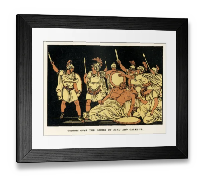 Framed Print : Turnus over the bodies of Almo and Galaesus Framed Print : Turnus over the bodies of Almo and Galaesus
