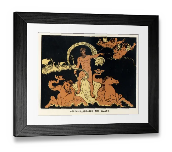 Framed Print : Nepture stilling the waves