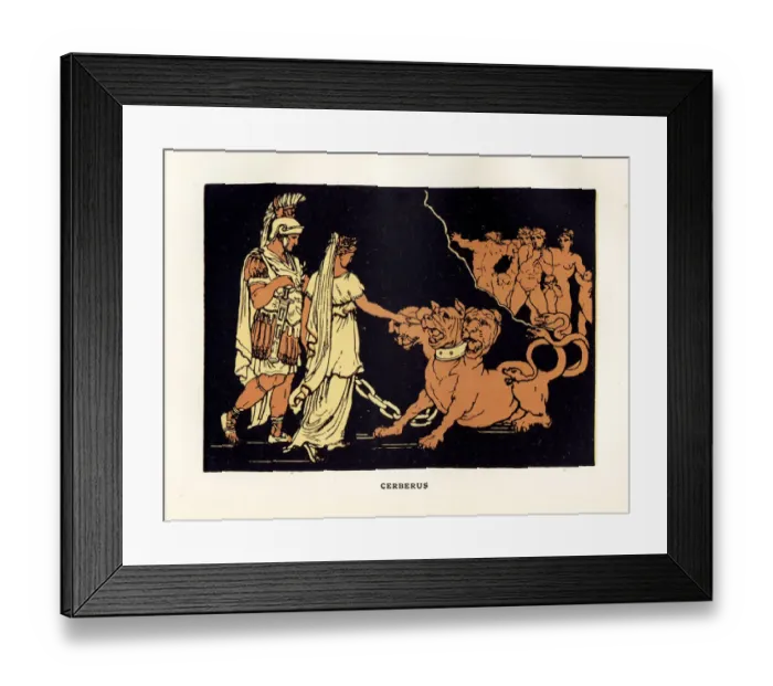 Framed Print : Cerberus a scene from Virgils Aeneid Framed Print : Cerberus a scene from Virgils Aeneid