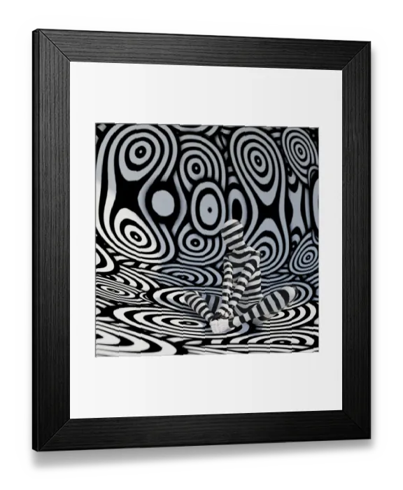Framed Print : Black and white female figure with abstract backdrop Framed Print : Black and white female figure with abstract backdrop