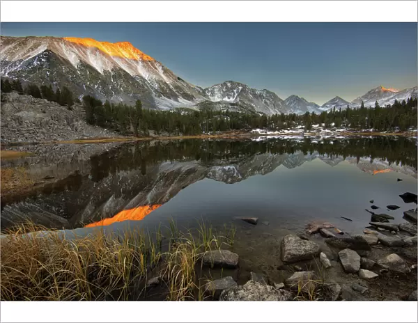 Last light at little lakes valley