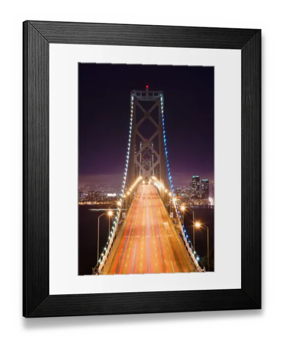 Framed Print : Bay Bridge at night Framed Print : Bay Bridge at night