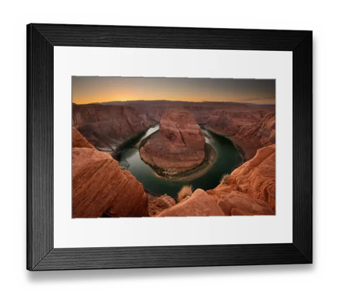 Framed Print : Horseshoe Bend after Sunset Framed Print : Horseshoe Bend after Sunset
