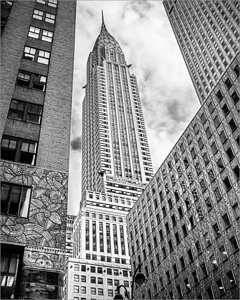 Looking up at the Chrysler Building