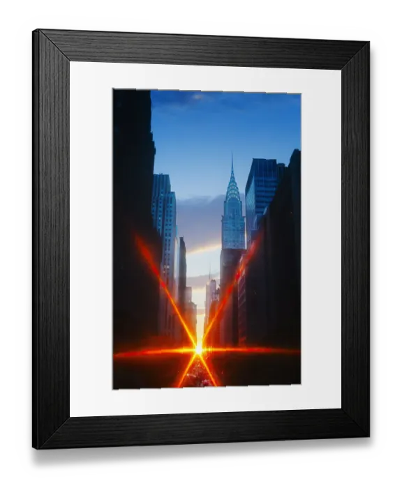 Framed Print : USA, New York, New York City, Chrysler Building and street at sunset Framed Print : USA, New York, New York City, Chrysler Building and street at sunset