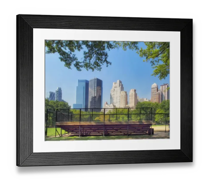 Framed Print : New York, Central Park-Baseball Pitch Framed Print : New York, Central Park-Baseball Pitch