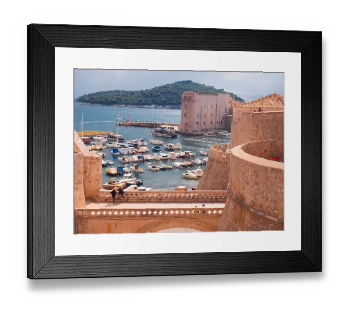 Framed Print : Dubrovnik, Port and Lokrum island Framed Print : Dubrovnik, Port and Lokrum island