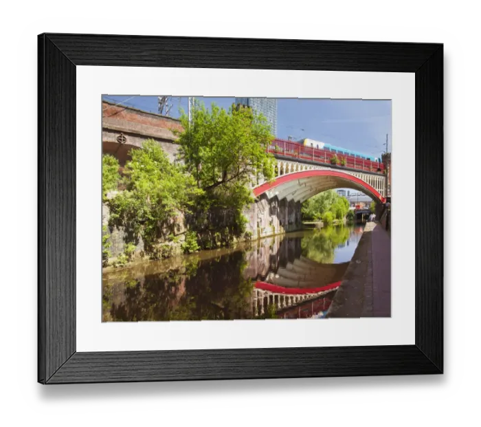 Framed Print : Manchester, a bridge over Rochdale Canal Framed Print : Manchester, a bridge over Rochdale Canal