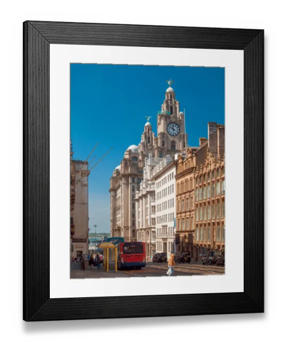 Framed Print : Liverpool, port district and Royal Liver Building