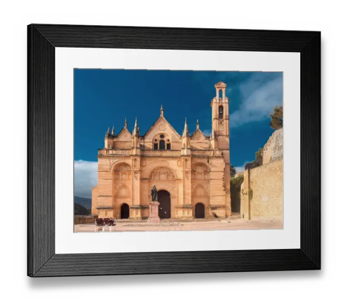 Framed Print : Santa Maria Colegiata and square Framed Print : Santa Maria Colegiata and square