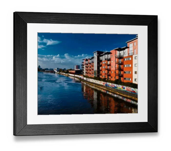 Framed Print : River Irwell flowing to Salford Framed Print : River Irwell flowing to Salford