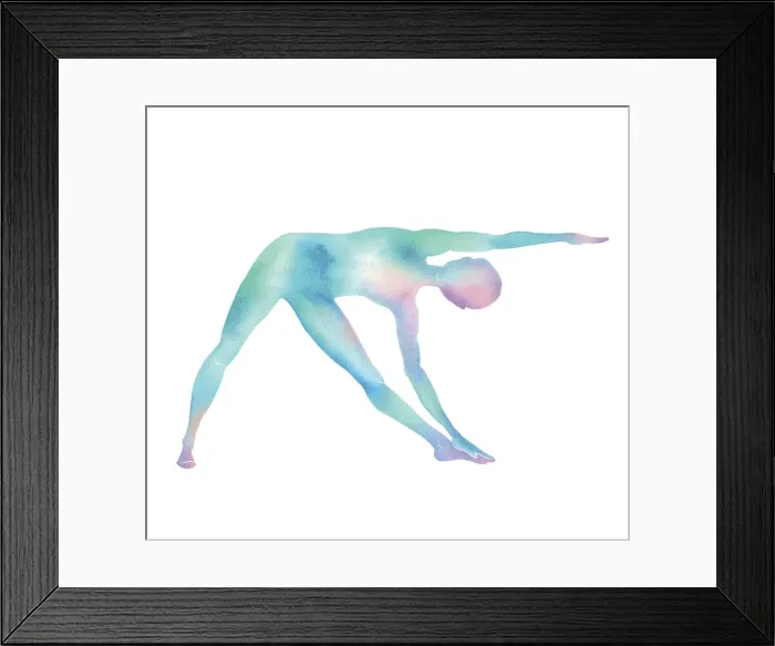 Framed Print : Triangle yoga pose