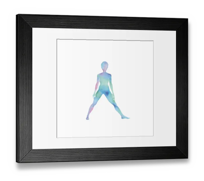 Framed Print : Triangle yoga pose