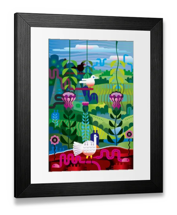 Framed Print : Fantasy Landscape Illustration Framed Print : Fantasy Landscape Illustration