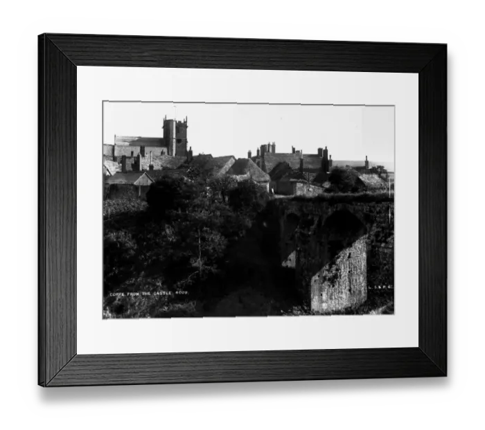 Framed Print : Corfe. circa 1900: Corfe, Dorset, seen from Corfe Castle Framed Print : Corfe. circa 1900: Corfe, Dorset, seen from Corfe Castle