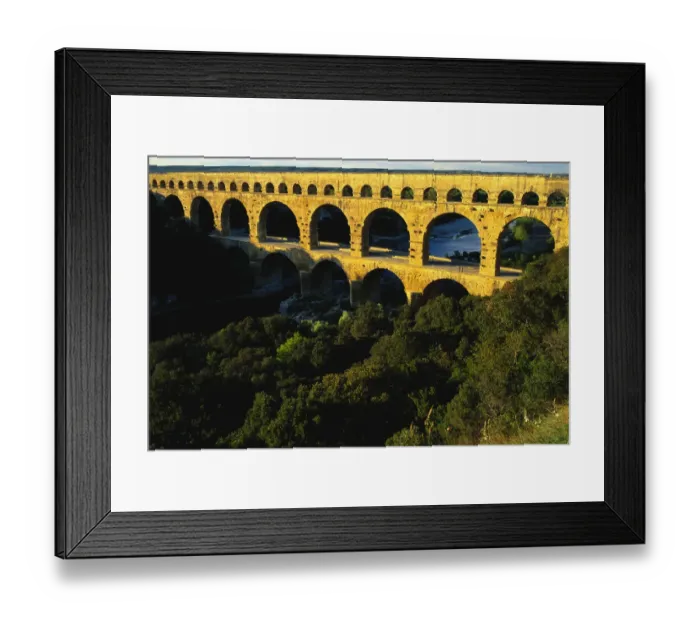 Framed Print : Pont du Gard, Languedoc, France Framed Print : Pont du Gard, Languedoc, France