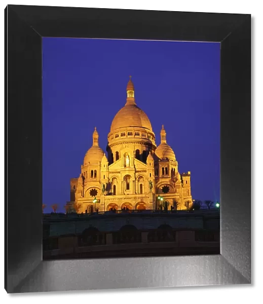 Sacre Coeur Basilica at Night, Paris, France