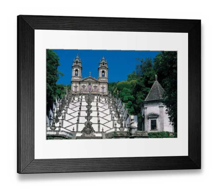 Framed Print : Bom Jesus, Braga Basilica, Portugal