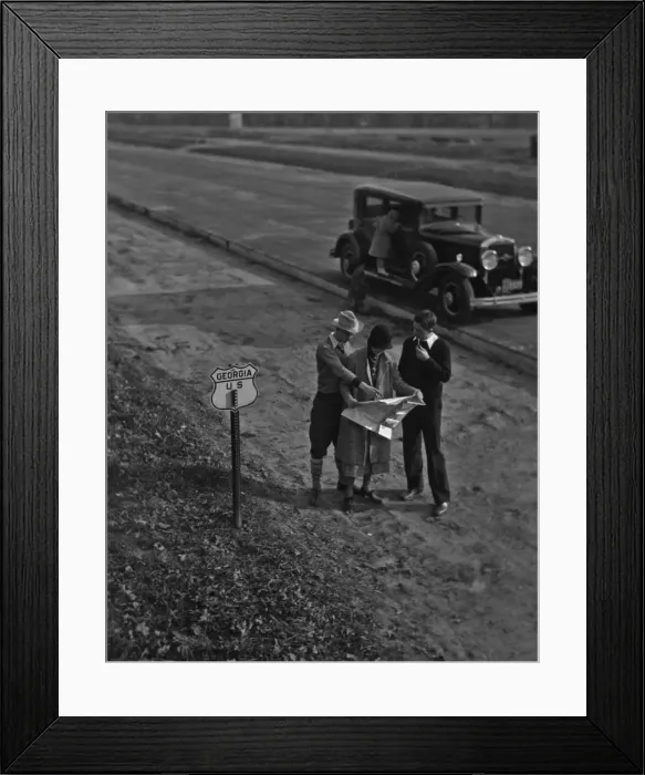 Framed Print : Checking The Map Framed Print : Checking The Map