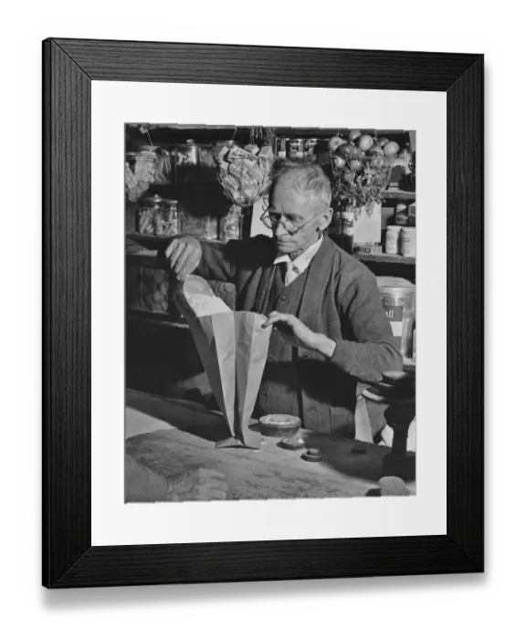 Framed Print : Measuring Goods