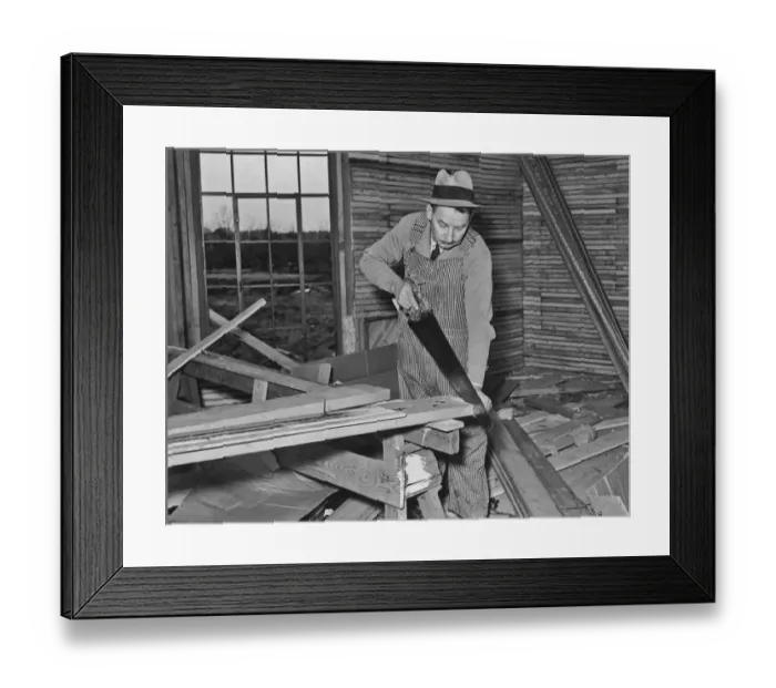 Framed Print : At Work In A Lumber Yard