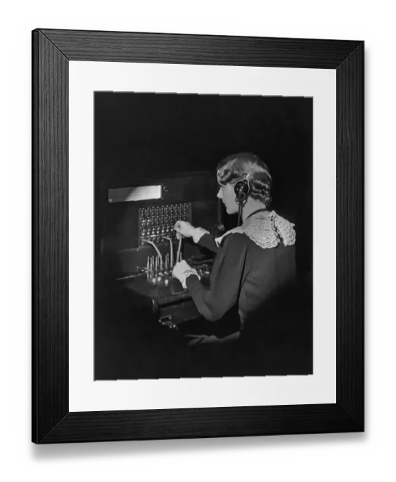 Framed Print : Putting A Call Through Framed Print : Putting A Call Through
