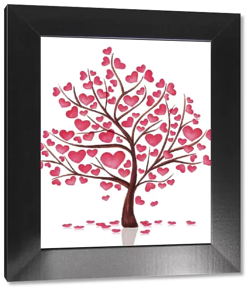 Tree full of hearts illustration