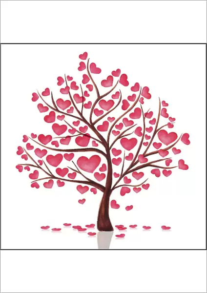 Tree full of hearts illustration