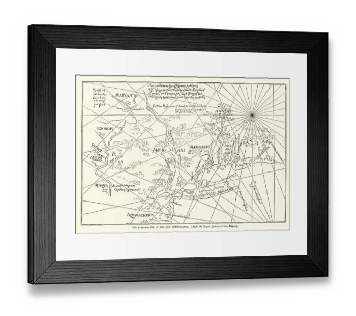 Framed Print : Map of the New Netherlands Framed Print : Map of the New Netherlands