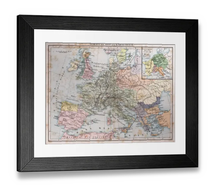 Framed Print : Europe at the time of the Carolingians Framed Print : Europe at the time of the Carolingians