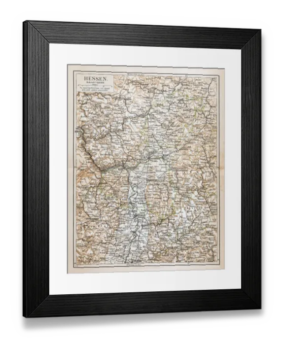 Framed Print : Hesse, a state in western Germany; capital, Wiesbaden. German name Hessen Framed Print : Hesse, a state in western Germany; capital, Wiesbaden. German name Hessen