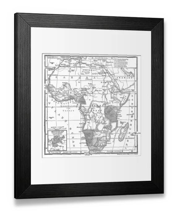 Framed Print : General map of the European colonies in Africa Framed Print : General map of the European colonies in Africa