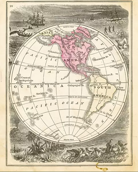 Map of Eastern hemisphere 1871