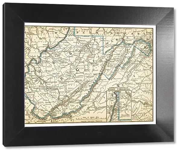 Map West Virginia of 1893