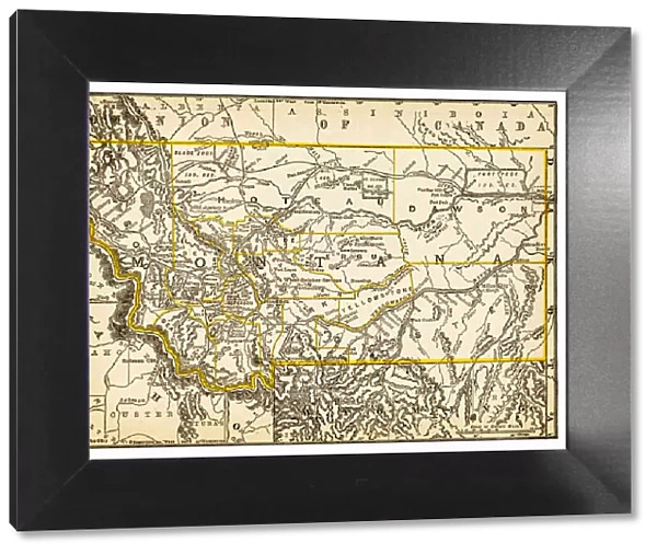 Map of Montana 1893
