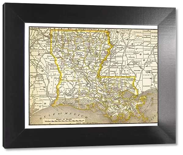 Map of Louisiana 1893
