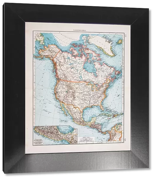 Map of North America 1896