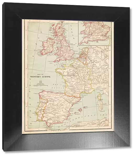 Map of Western Europe 1877