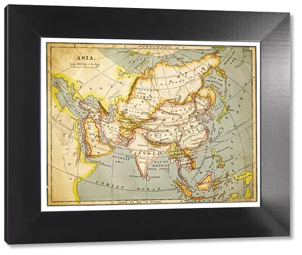 Map of Asia 1883