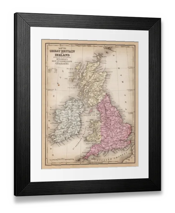 Framed Print : Map of Great Britain and Wales 1881 Framed Print : Map of Great Britain and Wales 1881