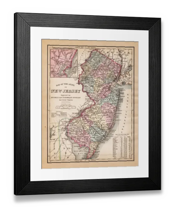 Framed Print : Map of 1881 Framed Print : Map of 1881