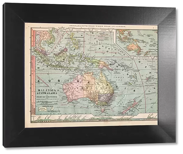Map of Australasia 1889