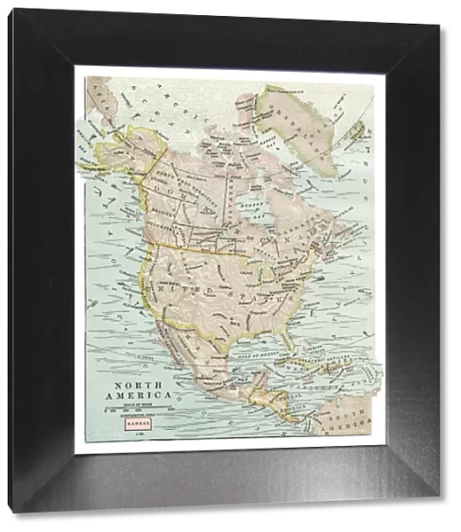 Map of North America 1889