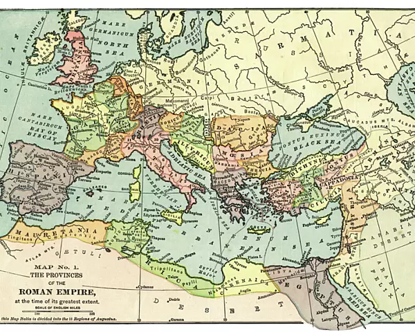 Map of the Roman Empire 1889