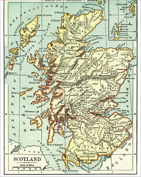 Map of Scotland 1889