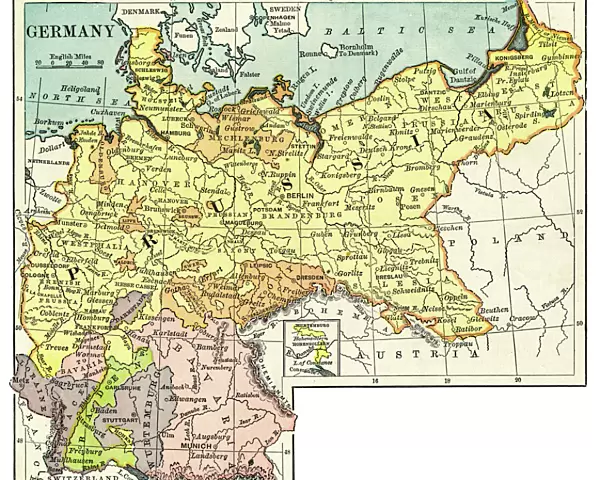Map of Germany 1889