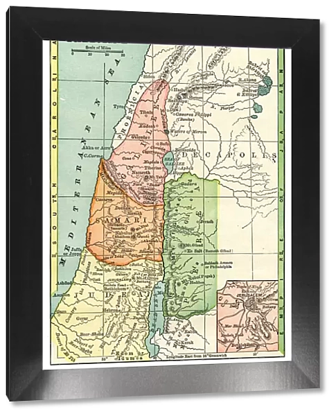 Map of Palestine 1889