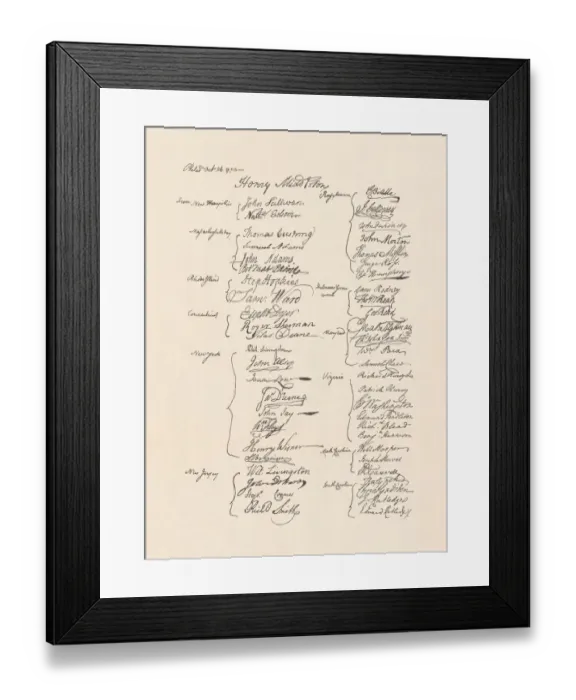 Framed Print : Signatures of the Petition to the King George III (1774) Framed Print : Signatures of the Petition to the King George III (1774)