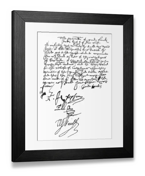 Framed Print : Examination Under Torture of Guy Fawkes - 17th Century